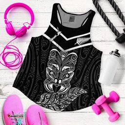 New Zealand Maori Haka Women Tank Top Silver Fern
