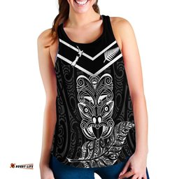 New Zealand Maori Haka Women Tank Top Silver Fern