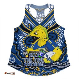 Parramatta Eels Women Racerback Singlet Aboriginal Inspired Naidoc Week Custom For Die Hard Fan Supporters