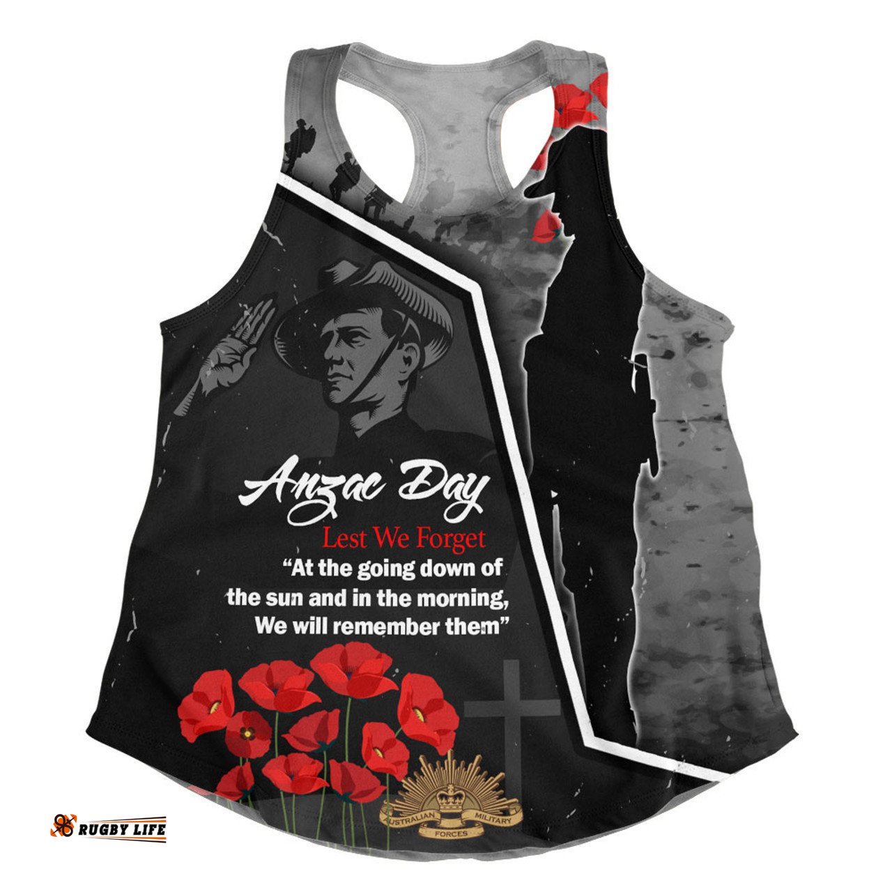 Australia Women Racerback Singlet - Remembering The Anzacs