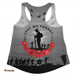 Australia Women Racerback Singlet Anzac Day Remembering Our Fallen Heroes