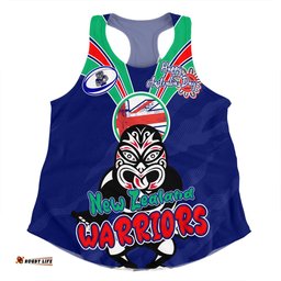 New Zealand Warriors Women Racerback Singlet - Happy Australia Day We Are One And Free