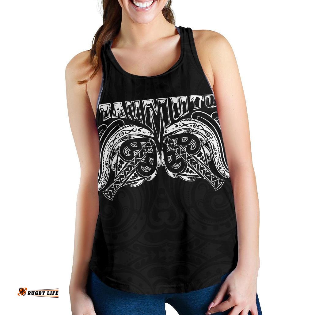 New Zealand Women'S Racerback Tank Maori Taumutu Tattoo