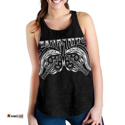 New Zealand Women'S Racerback Tank Maori Taumutu Tattoo