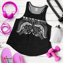 New Zealand Women'S Racerback Tank Maori Taumutu Tattoo