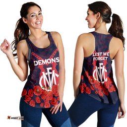 Melbourne Demons Anzac Day Indigenous Art Women Tank Top