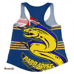 Parramatta Eels Women Racerback Singlet Custom For Die Hard Fan Australia Flag Scratch Style