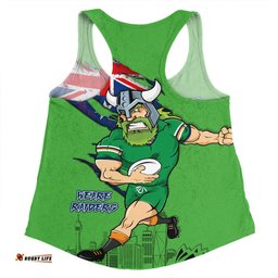 Canberra Raiders Women Racerback Singlet Custom For Die Hard Fan Australia Flag Scratch Style
