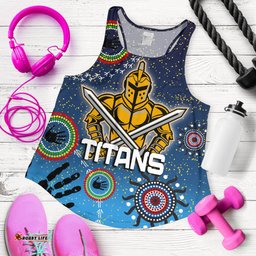 Naidoc Titans Women Racerback Tank Gold Coast Aboriginal