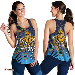 Naidoc Titans Women Racerback Tank Gold Coast Aboriginal