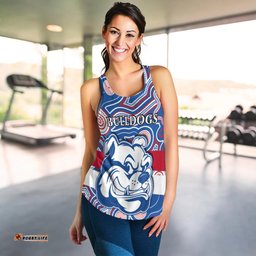 Bulldogs Champion 2021 Women Racerback Tank Western Indigenous Always Proud