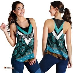 Power Indigenous 2021 Women Racerback Tank Proud Port Adelaide