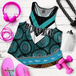 Power Indigenous 2021 Women Racerback Tank Proud Port Adelaide