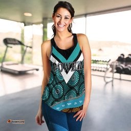 Power Indigenous 2021 Women Racerback Tank Proud Port Adelaide