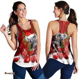 Australia Koala Aboriginal Women Racerback Tank Merry Christmas