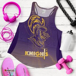 Kolkata Knight Riders Cricket Women Racerback Tank Version KKR