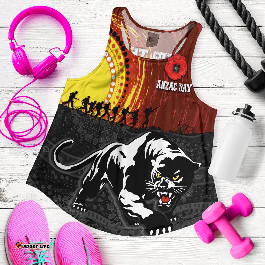 Penrith Panther Women Racerback Tank Anzac Day Indigenous Special Version