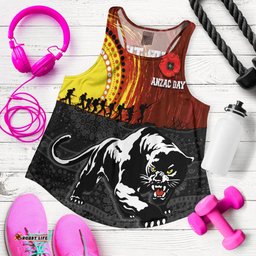 Penrith Panther Women Racerback Tank Anzac Day Indigenous Special Version