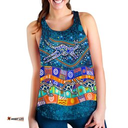 Australia Indigenous Women Tank Top Dot Painting Art