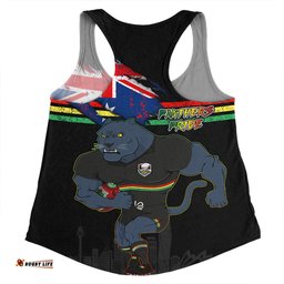 Penrith Panthers Women Racerback Singlet Custom For Die Hard Fan Australia Flag Scratch Style