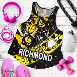 Richmond Women's Racerback Tank Tigers Dotted