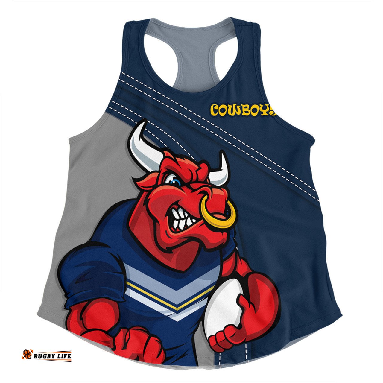 North Queensland Cowboys Women Racerback Singlet Custom Team Of Us Die Hard Fan Supporters