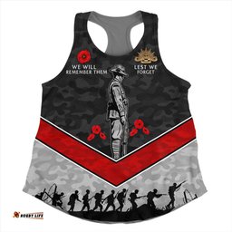 Australia Women Racerback Singlet Camouflage Lest We Forget