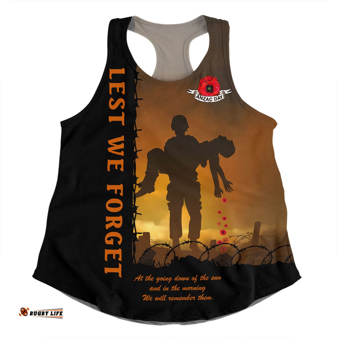 Australia Women Racerback Singlet Anzac Day Remember Them Today, Everyday And Always