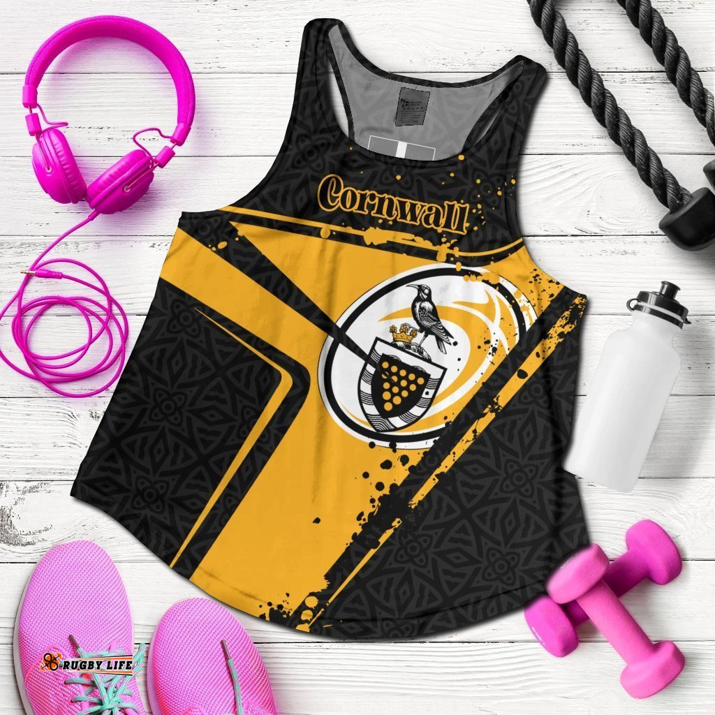 Cornwall Rugby Women Racerback Tank Cornish Rugby