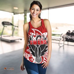 Sydney Women Racerback Tank Simple Indigenous Swans