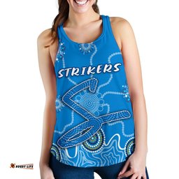 Adelaide Strikers Women Racerback Tank Indigenous Blue Energy