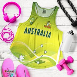 Cricket Australia Women Racerback Tank Simple Style
