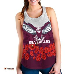 Sea Eagles Anzac Day Indigenous Art Women Tank Top
