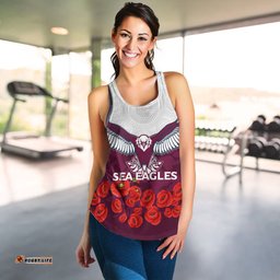 Sea Eagles Anzac Day Indigenous Art Women Tank Top