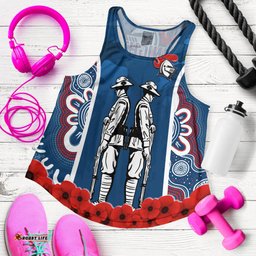 The Knights Rugby Women Racerback Tank Anzac Day Camo Style
