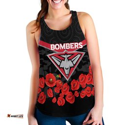 Essendon Bombers Anzac Day Women Tank Top Indigenous Art