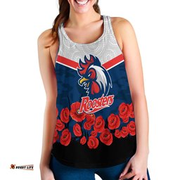 Custom Personalised Roosters Anzac Day Women Tank Top Indigenous Art