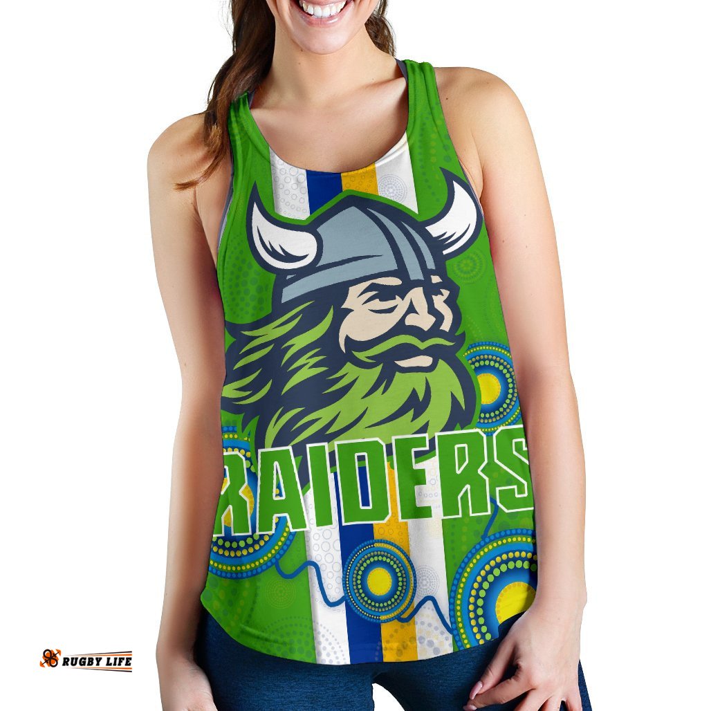 Canberra Women Racerback Tank Raiders Indigenous