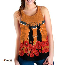 Giants Anzac Day Women Tank Top Indigenous Art
