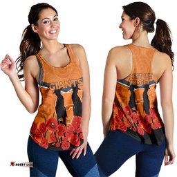 Giants Anzac Day Women Tank Top Indigenous Art