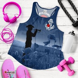 Australia Navy Anzac Women's Racerback Tank Remembering Our Heroes