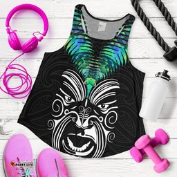 New Zealand Maori Moko Women'S Racerback Tank Paua Shell