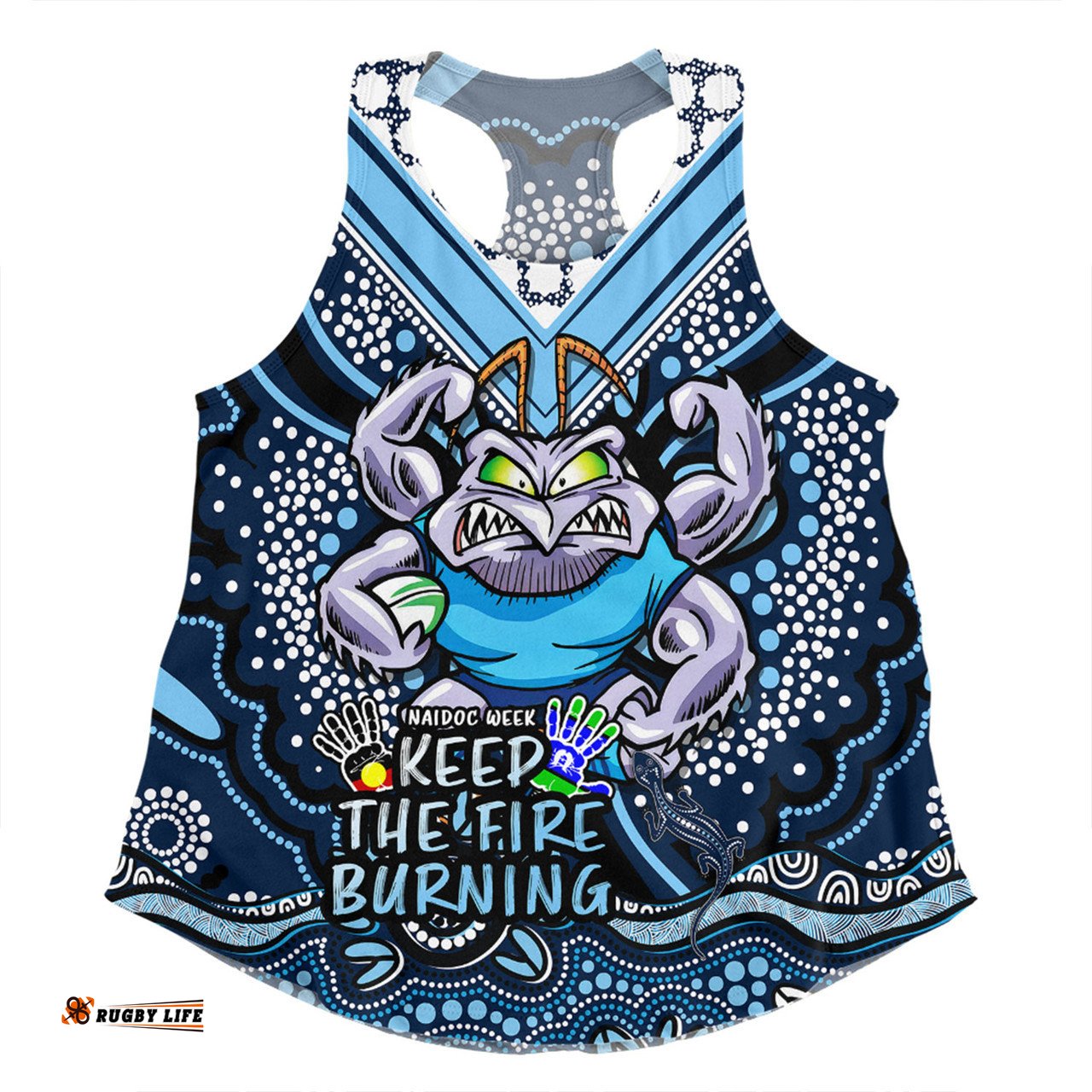 New South Wales Blues Women Racerback Singlet Aboriginal Inspired Naidoc Week Custom For Die Hard Fan Supporters
