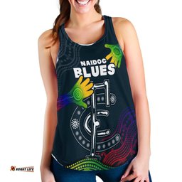 Blues NAIDOC Week Women Racerback Tank Aboriginal Special Style