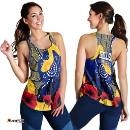 Parramatta Eels Rugby Women Racerback Tank Anzac Day Aboriginal Arts