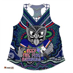 New Zealand Warriors Women Racerback Singlet Aboriginal Inspired Naidoc Week Custom For Die Hard Fan Supporters