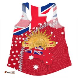 Australia Women Racerback Singlet - Anzac Day Lest We Forget Australian Red Ensign