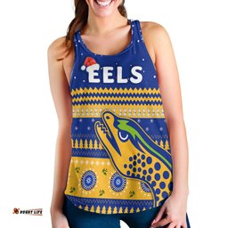Eels Unique Women Racerback Tank Merry Christmas Parramatta