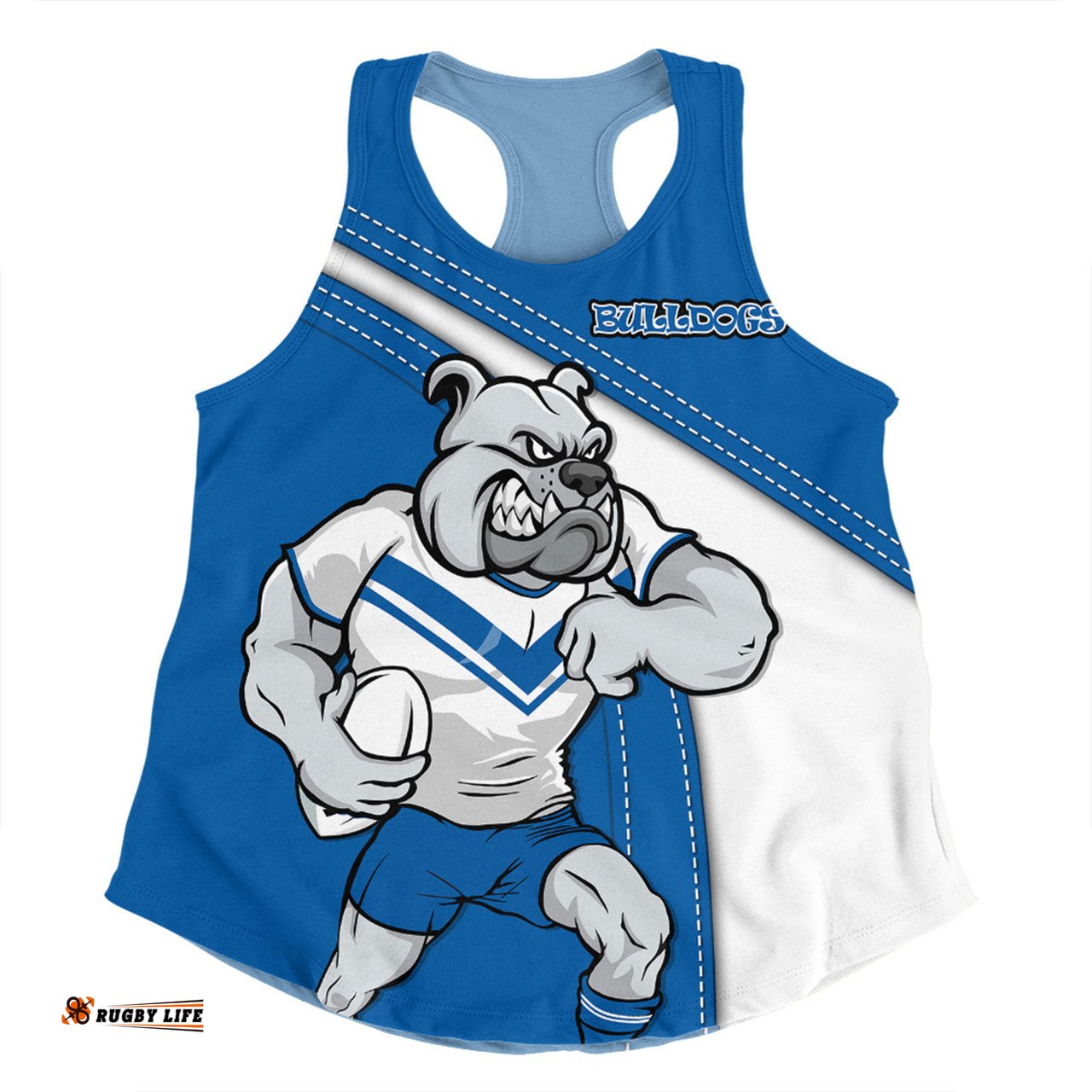 Canterbury-Bankstown Bulldogs Women Racerback Singlet Custom Team Of Us Die Hard Fan Supporters