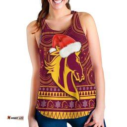 Broncos Christmas Women Racerback Tank Brisbane Indigenous